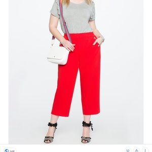 Eloquii Red Crop Pants Sz 20
